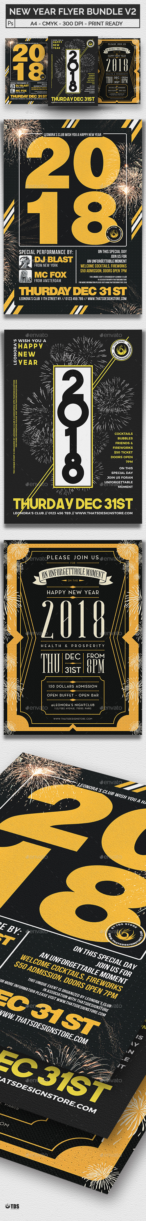 New Year Flyer Bundle V2 - Clubs & Parties Events
