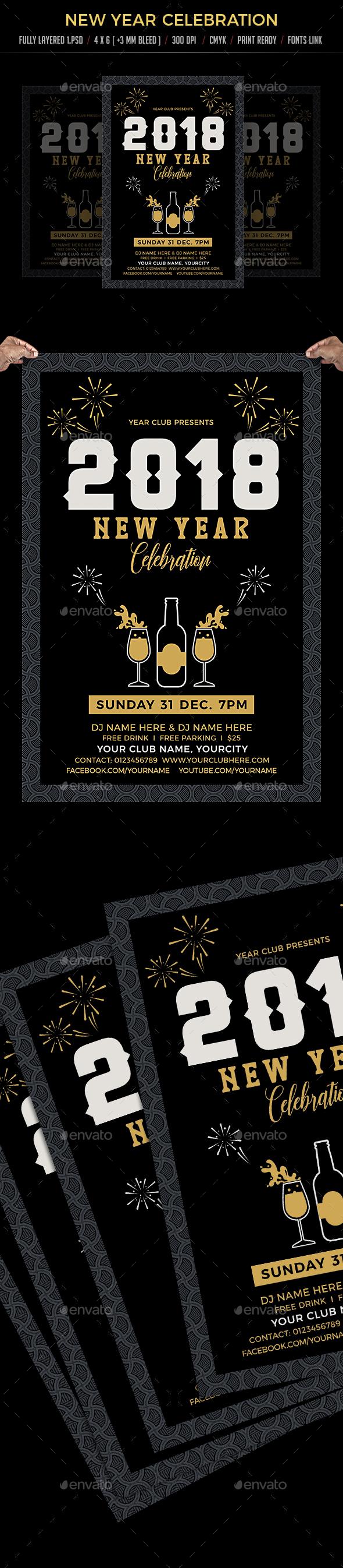 New Year Celebration - Events Flyers