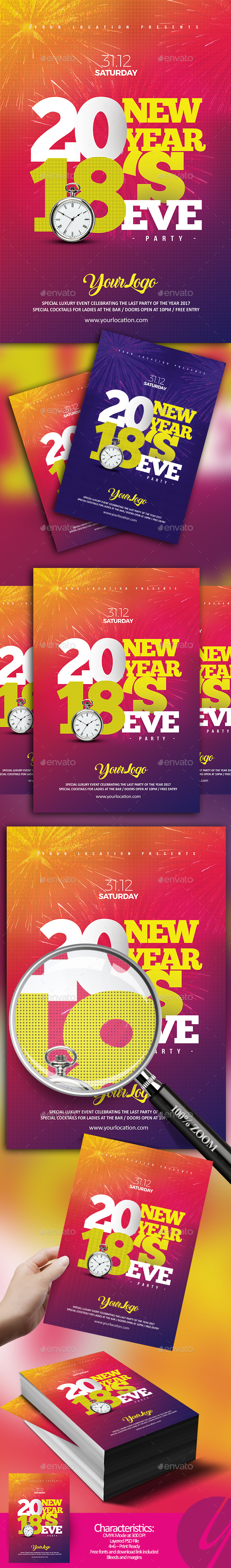 2018 NYE Flyer - Clubs & Parties Events