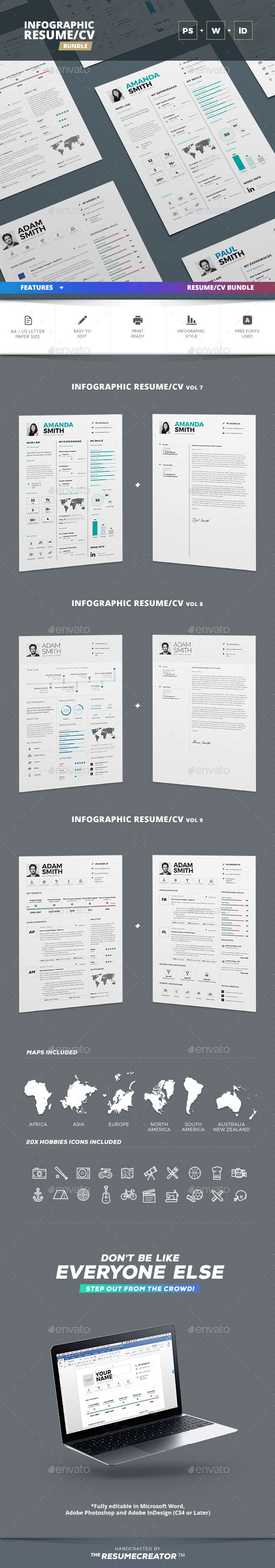 GraphicRiver Infographic Resume Cv Bundle Volume 2 20940957 GraphicRiver Infographic Resume Cv Bundle Volume 2 20940957