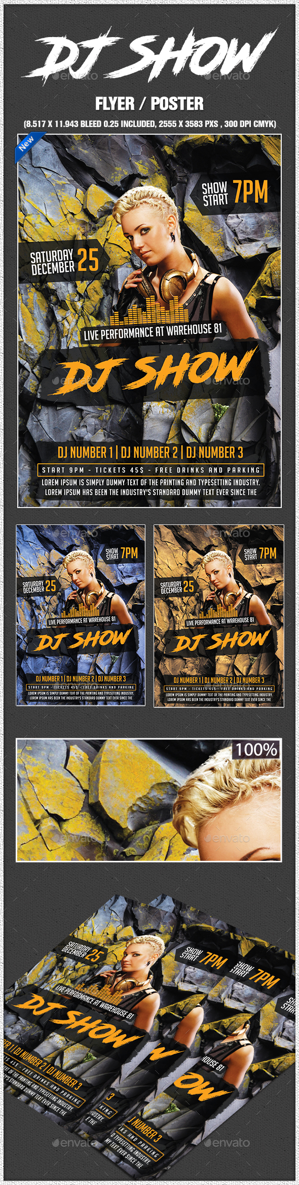 Dj Show Poster - Clubs & Parties Events