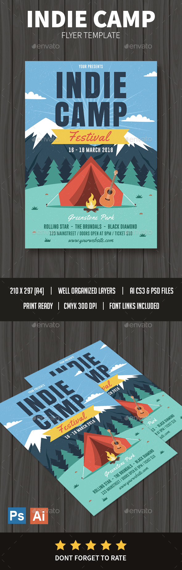 GraphicRiver Indie Camp Flyer 20941725 GraphicRiver Indie Camp Flyer 20941725