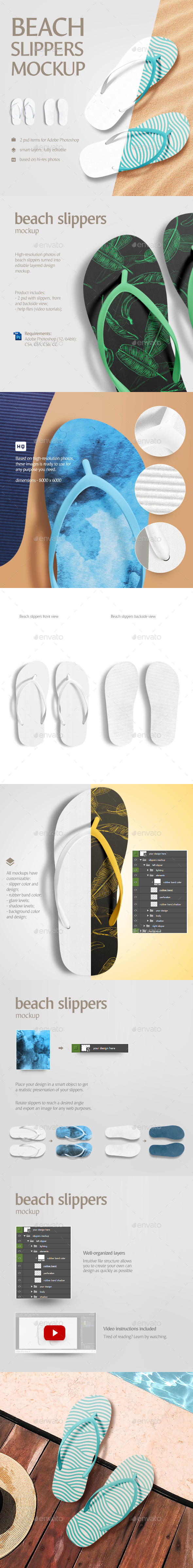 GraphicRiver Beach Slippers Mockup 20942764