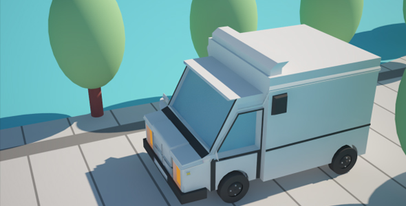 3D Cartoon Truck alt