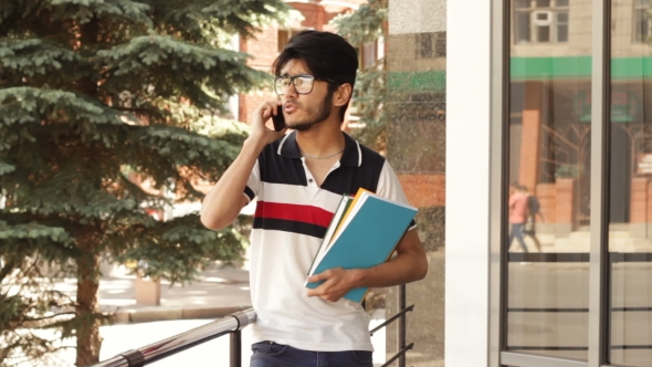 Student Talking By Cellphone