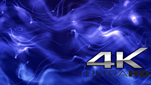 Blue Particles Flowing Background Loop