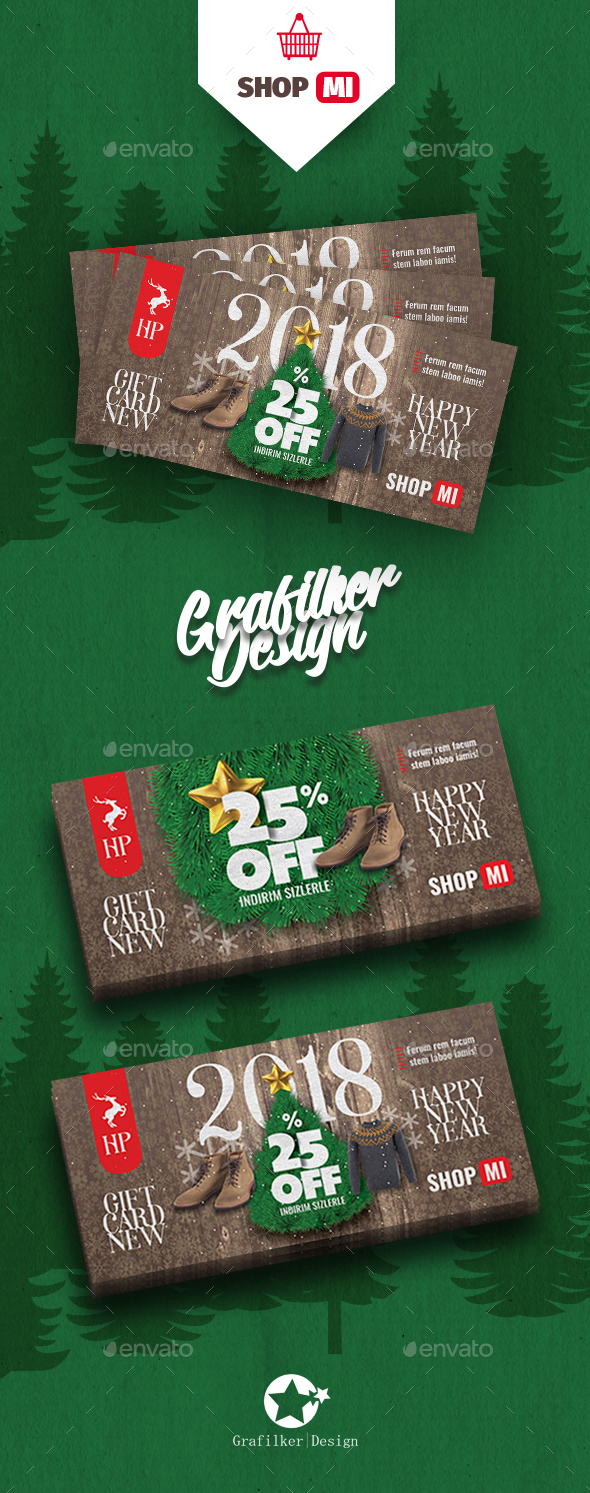 GraphicRiver Christmas Gift Card Templates 20945615 GraphicRiver Christmas Gift Card Templates 20945615