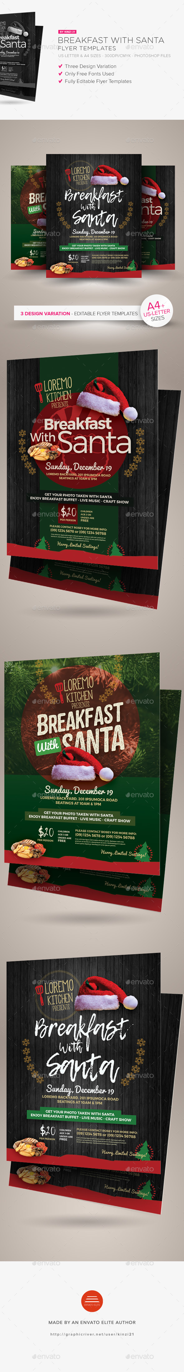 GraphicRiver Breakfast with Santa Flyer Templates 20947221
