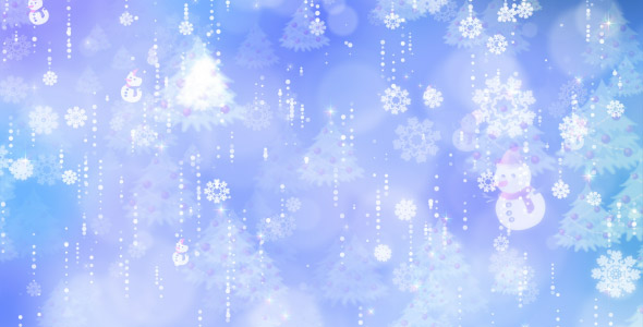 Snowflakes and Christmas Tree Background