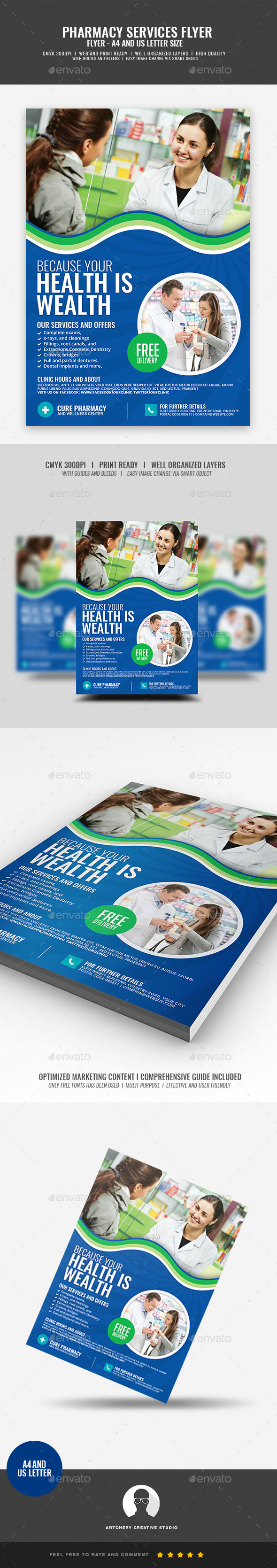 GraphicRiver Pharmaceutical Services Flyer 20948090 GraphicRiver Pharmaceutical Services Flyer 20948090