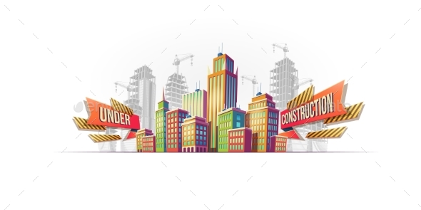 Big City Buildings on the Background of Buildings - Buildings Objects