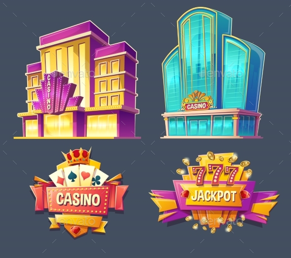 GraphicRiver Icons of Casino Buildings and Signboards 20948482 GraphicRiver Icons of Casino Buildings and Signboards 20948482