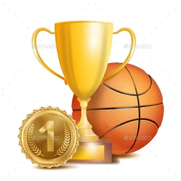 Basketball Achievement Award Vector - Sports/Activity Conceptual