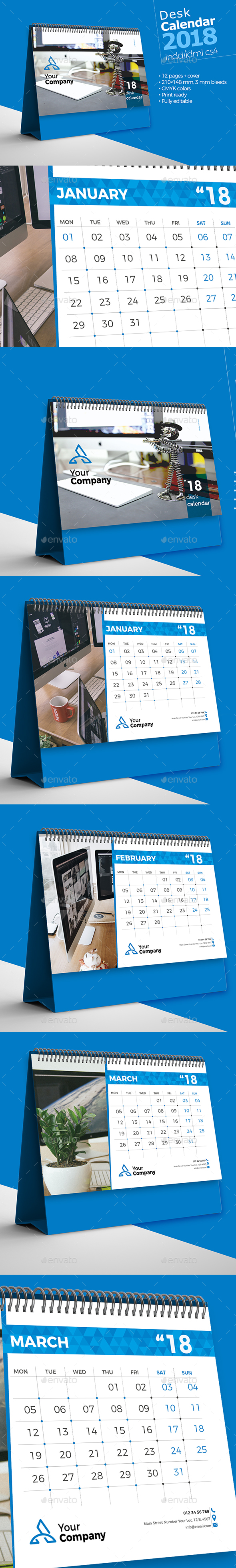 desk calendar 2018 v1 - Calendars Stationery