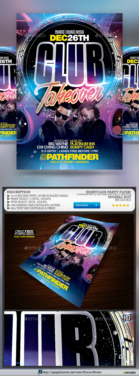 Club DJ Party Flyer - Clubs & Parties Events