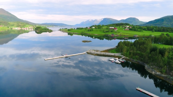 Aerial Footage Beautiful Nature Norway alt