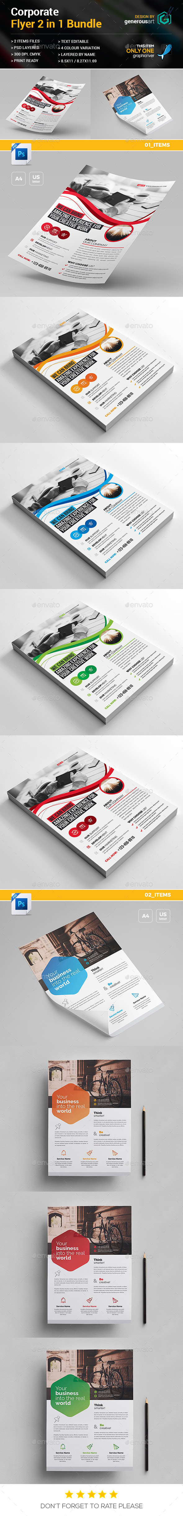 Flyer Bundle 2 in 1 - Flyers Print Templates