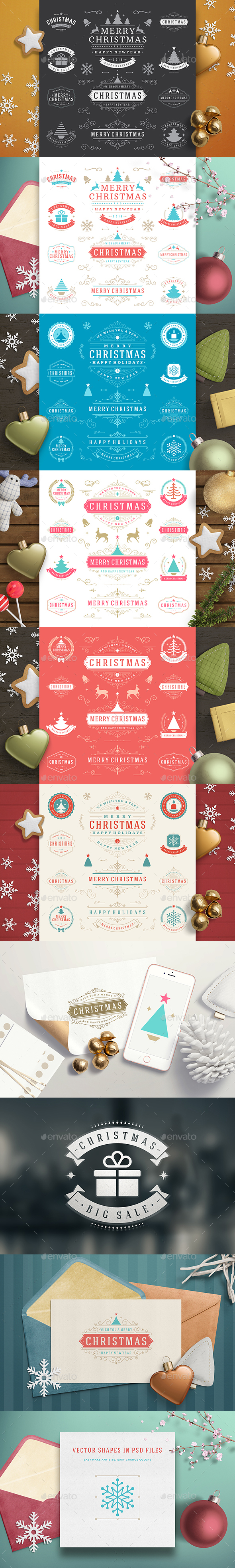 Christmas 30 Labels and Badges - Badges & Stickers Web Elements