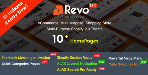 Revo - Creative Multi-Purpose Responsive Shopify Drag & Drop Sections Theme - Shopify eCommerce
