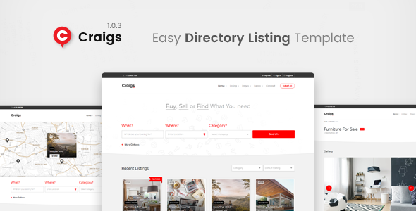Craigs - Easy Directory Listing Template - Business Corporate