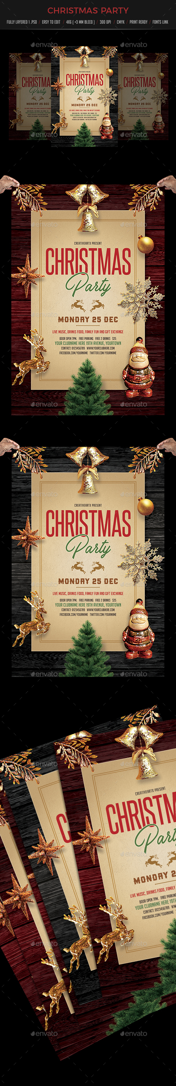 GraphicRiver Vintage Christmas Party Flyer 20951754 GraphicRiver Vintage Christmas Party Flyer 20951754
