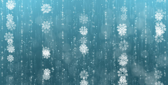 Blue Abstract Snowflakes Background