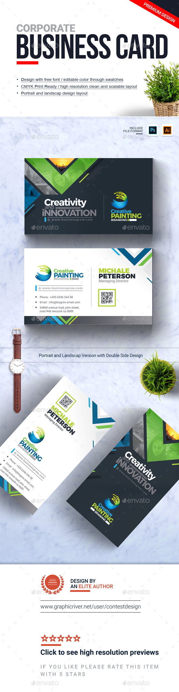 GraphicRiver Corporate Business Card Design Template 20952678 GraphicRiver Corporate Business Card Design Template 20952678