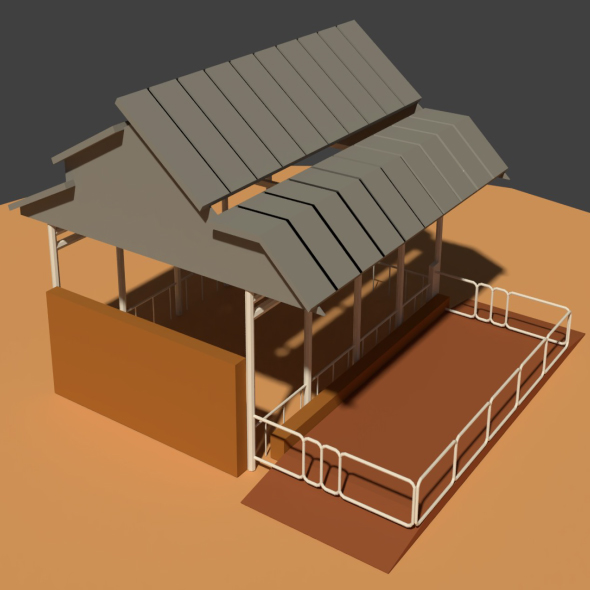 Low Poly Cowshed - 3Docean 20952786