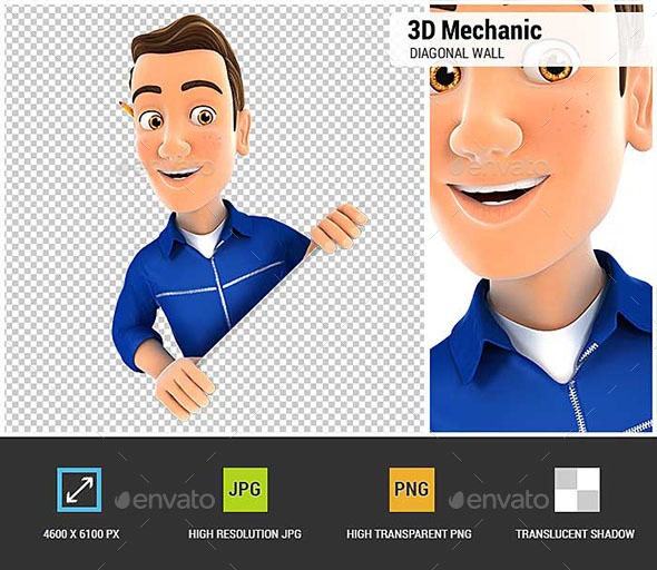 GraphicRiver 3D Mechanic Behind Diagonal Wall 20952856 GraphicRiver 3D Mechanic Behind Diagonal Wall 20952856