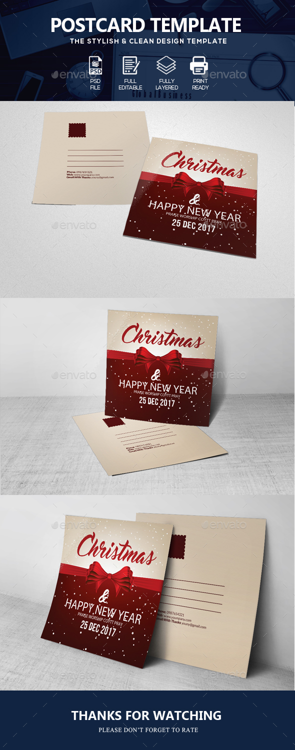 GraphicRiver Charistmas Greeting Post Card 20953956 GraphicRiver Charistmas Greeting Post Card 20953956