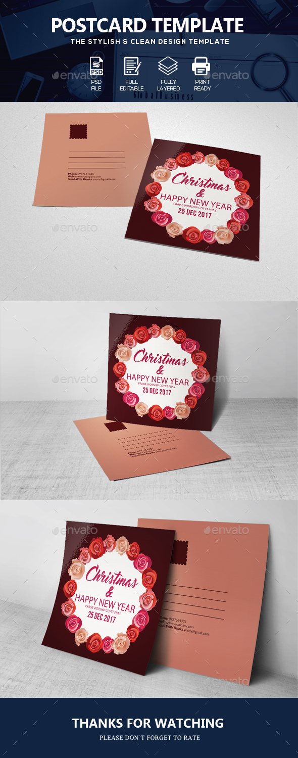 GraphicRiver Happy Christmas Post Card 20954050 GraphicRiver Happy Christmas Post Card 20954050