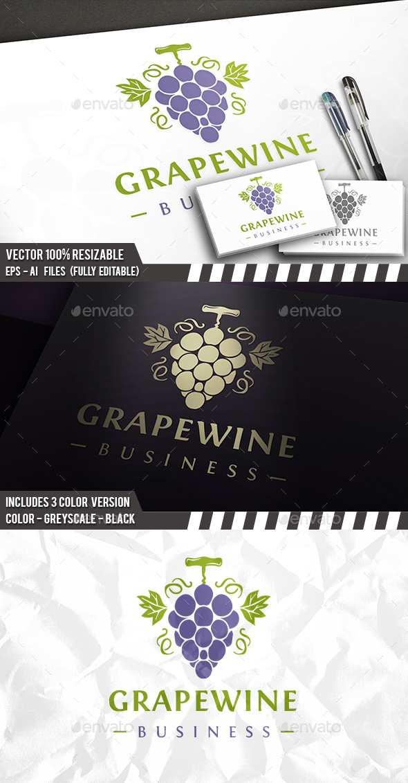 GraphicRiver Wine Grapes Logo 20954199 GraphicRiver Wine Grapes Logo 20954199