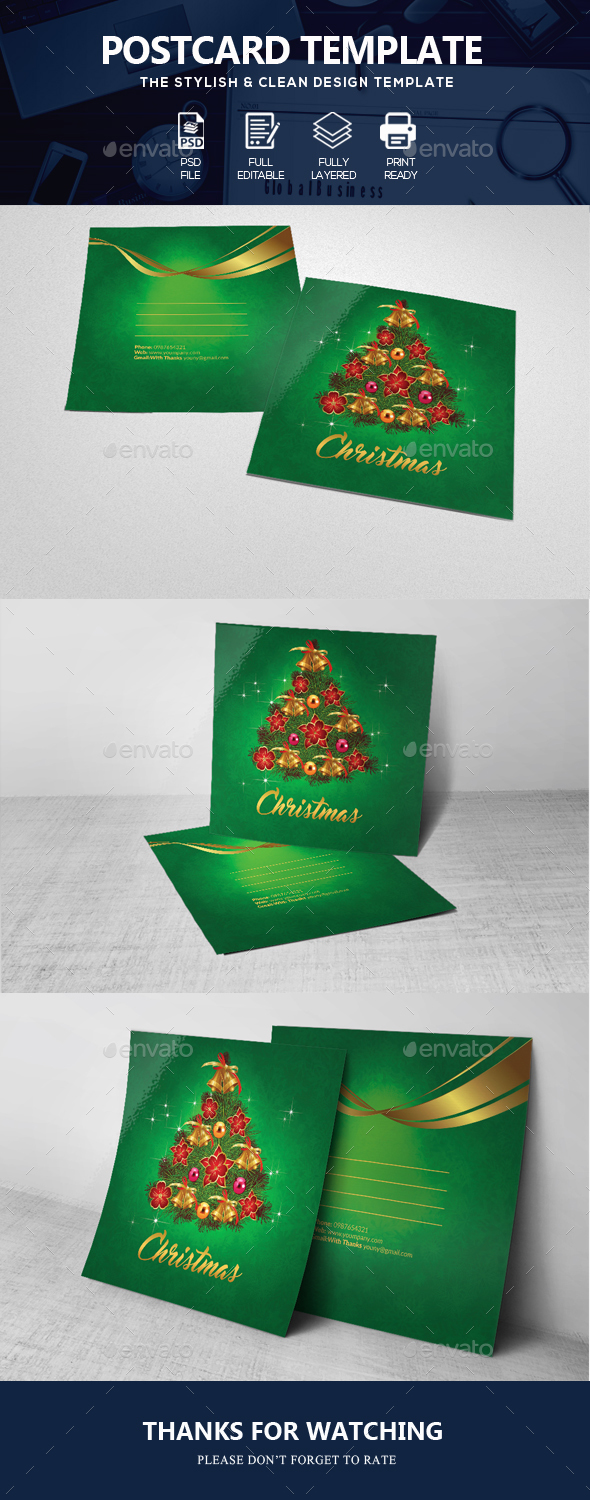 GraphicRiver Charistmas Greeting Post Card 20954373 GraphicRiver Charistmas Greeting Post Card 20954373