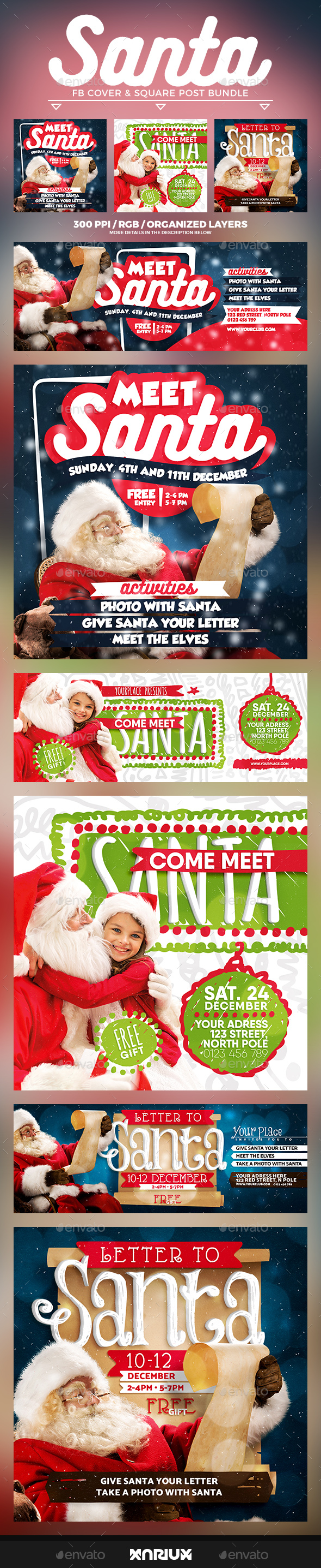 GraphicRiver Meet Santa Facebook Cover Bundle 20954391 GraphicRiver Meet Santa Facebook Cover Bundle 20954391