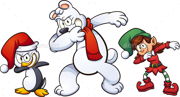 GraphicRiver Dabbing Christmas Characters 20954653 GraphicRiver Dabbing Christmas Characters 20954653
