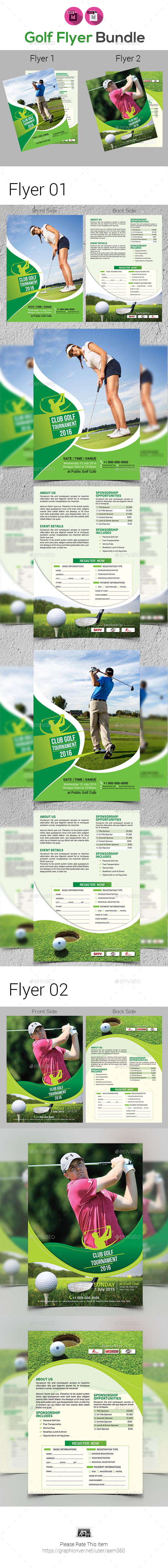 GraphicRiver Golf Flyers Bundle 20954750 GraphicRiver Golf Flyers Bundle 20954750