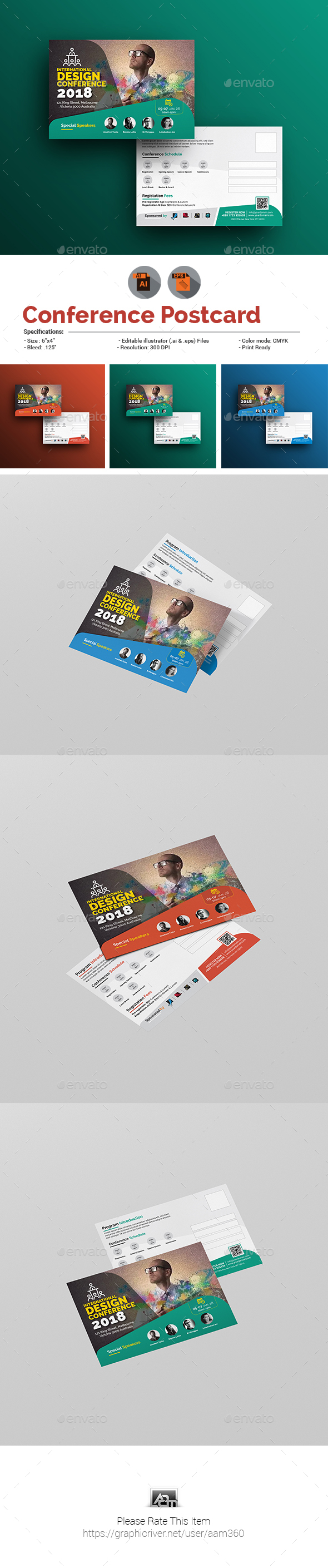 GraphicRiver Conference Event Postcard 20954839 GraphicRiver Conference Event Postcard 20954839