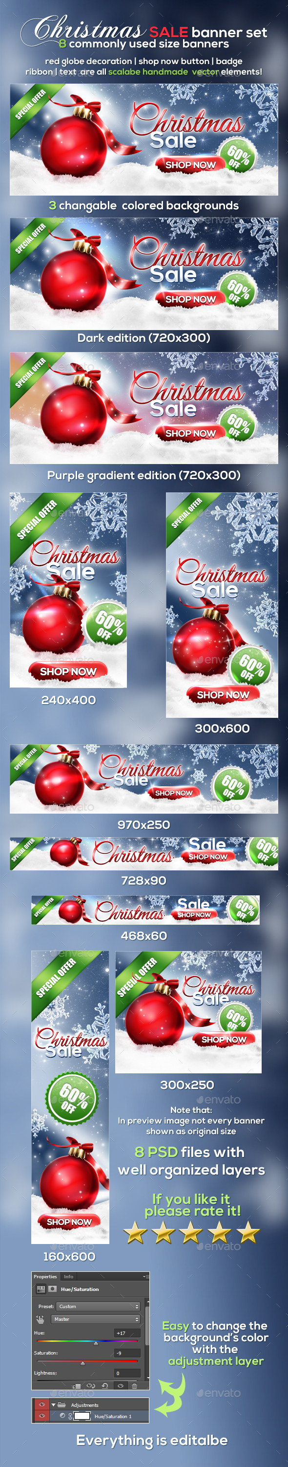 GraphicRiver Christmas Banner Set v2 20954999 GraphicRiver Christmas Banner Set v2 20954999