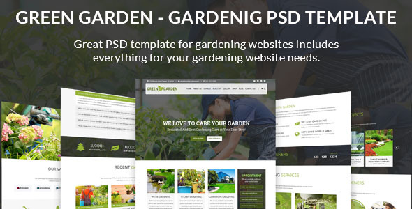 Gardenier - Garden & Landscaping PSD Template