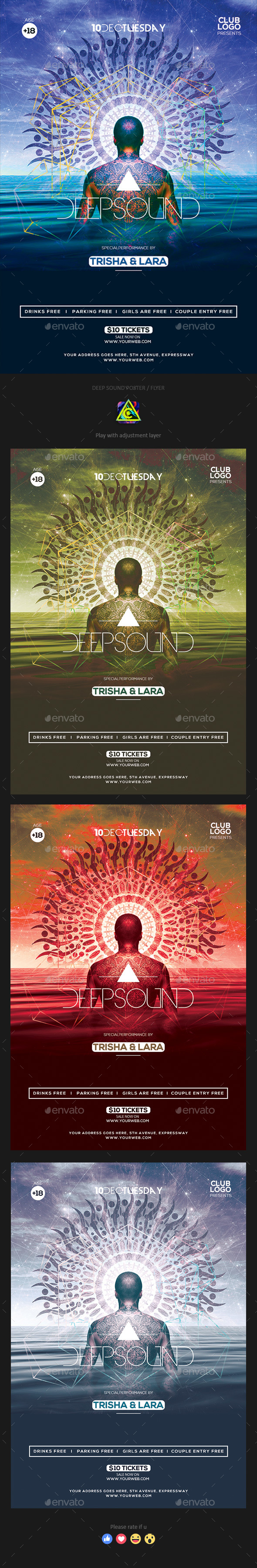 Deep Sound Poster / Flyer - Clubs & Parties Events
