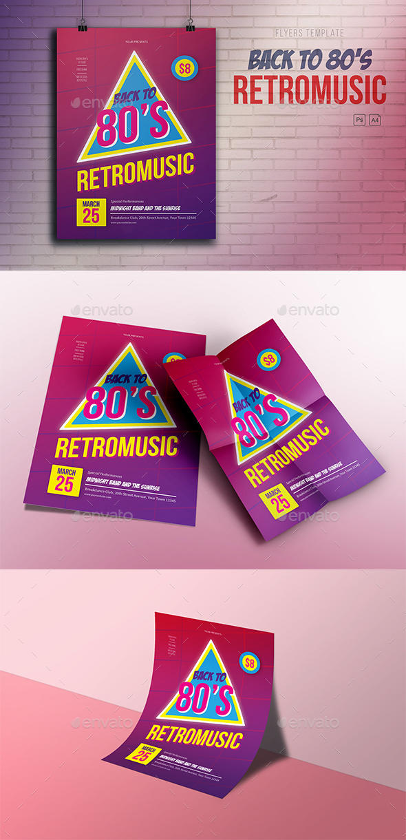 GraphicRiver Retromusic Back to 80's 20955686 GraphicRiver Retromusic Back to 80's 20955686