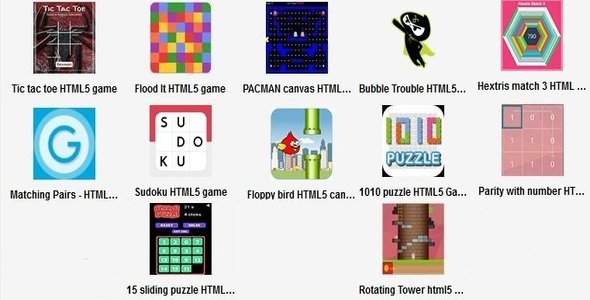 CodeCanyon 12 HML5 Game Bundle 20955767 CodeCanyon 12 HML5 Game Bundle 20955767