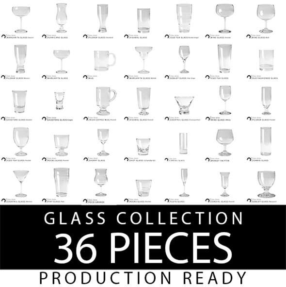 3DOcean Glass Series Pack 36 pieces 20956097 3DOcean Glass Series Pack 36 pieces 20956097