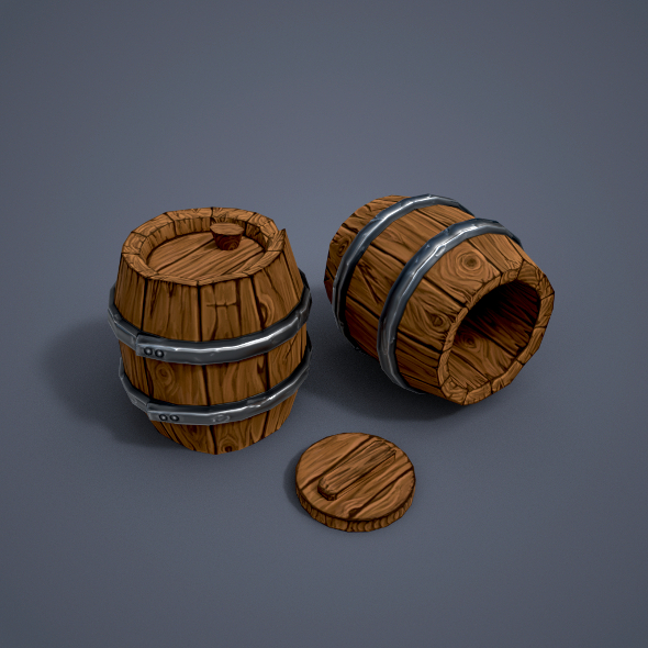 3DOcean Wooden barrels low poly 20956593 3DOcean Wooden barrels low poly 20956593