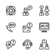 Support, Service, Help Simple Line Icons for Web and Mobile Design Pack 1