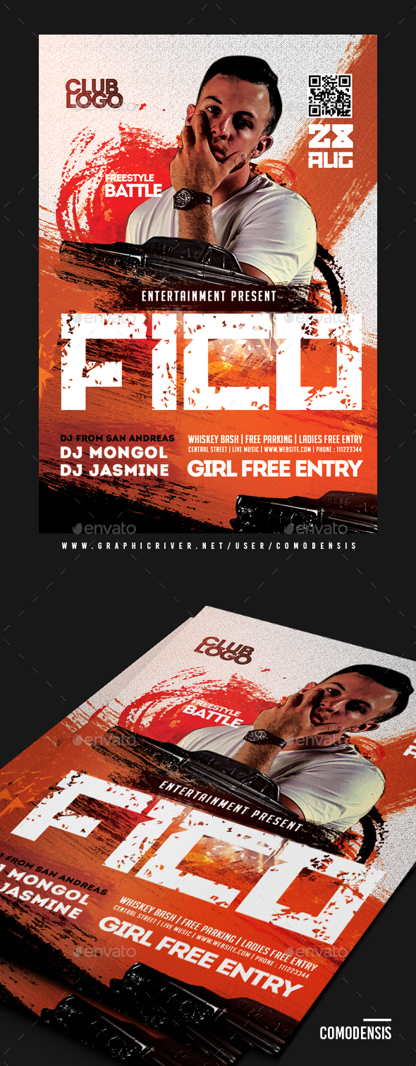GraphicRiver Rap Flyer 20956928 GraphicRiver Rap Flyer 20956928