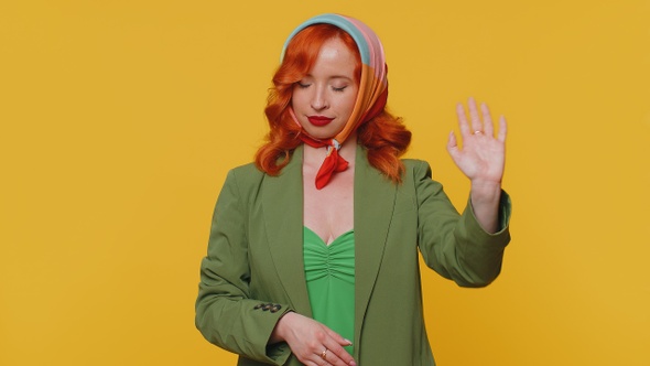 Displeased Upset Woman Reacting to Unpleasant Awful Idea Dissatisfied with Bad Quality Shake Head No alt