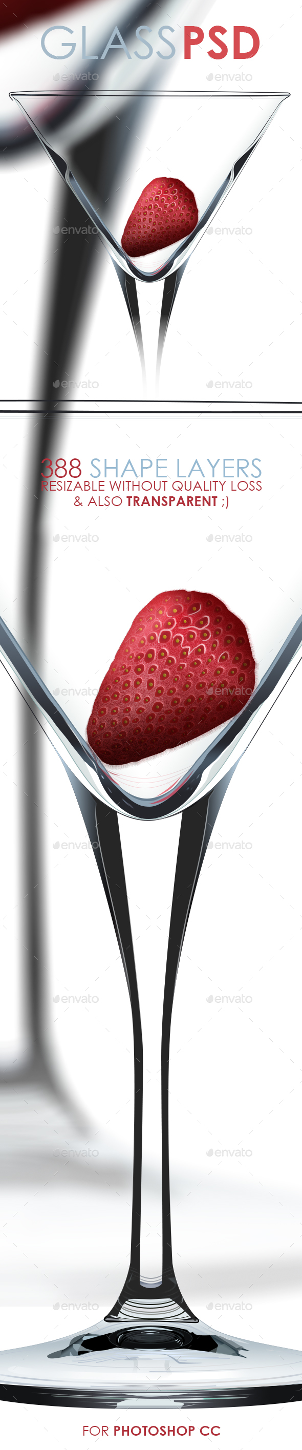 GraphicRiver Glass with Strawberry Layered PSD 20957685 GraphicRiver Glass with Strawberry Layered PSD 20957685