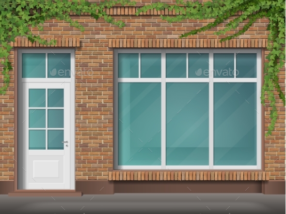 GraphicRiver Brick Store Front with Large Window and Ivy 20957731 GraphicRiver Brick Store Front with Large Window and Ivy 20957731