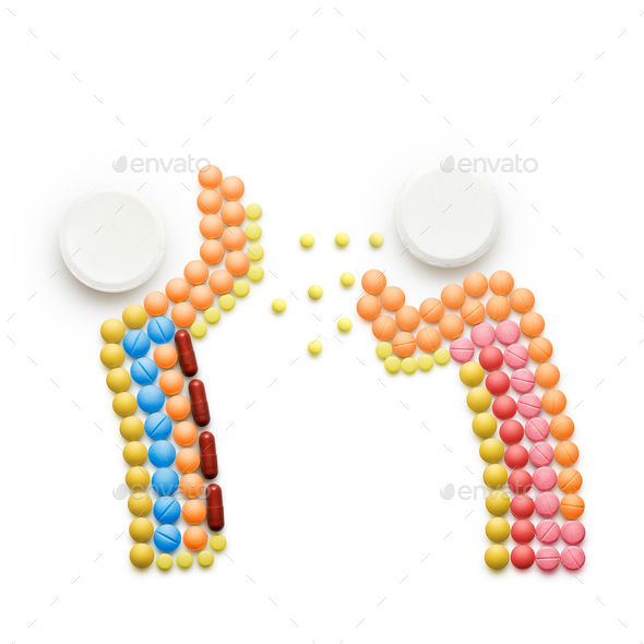 Spreading flu. - Stock Photo - Images